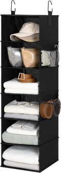 StorageWorks 6-Shelf Hanging Closet Organizers, Foldable Closet Storage by StorageWorks