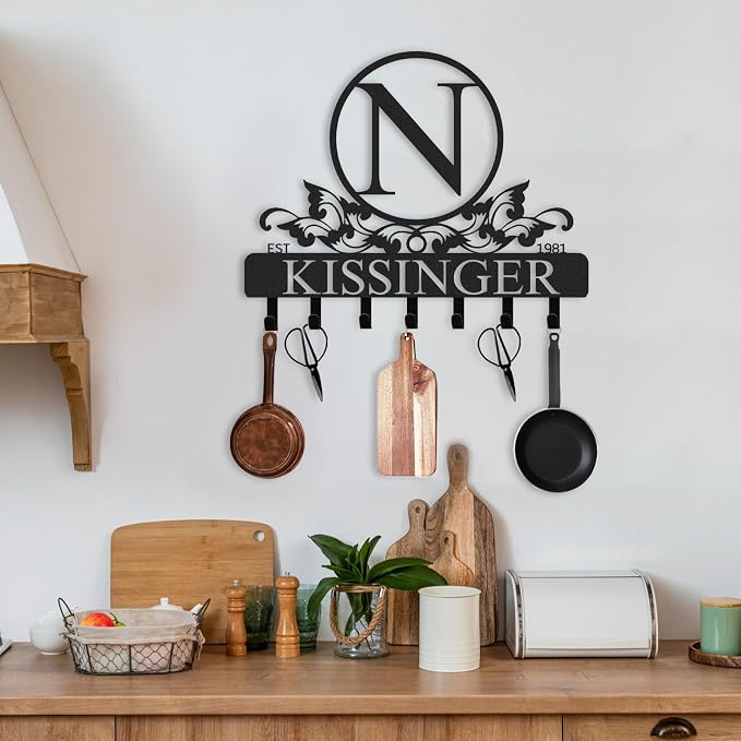 Personalized Key Holder for Wall, Key Holder Wall Mount, Custom Name Coat Rack - Image 8