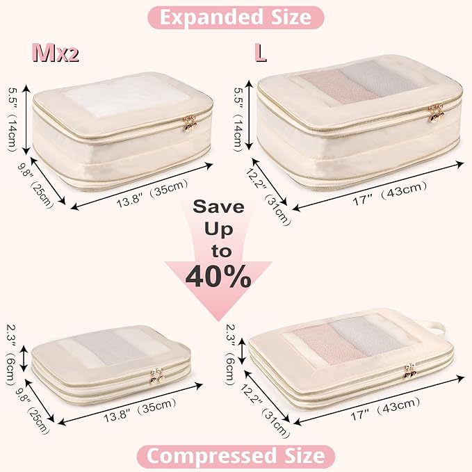 Expandable Double-Sided Compression Packing Cube，3 Set Lightweight Double Deck - Image 5