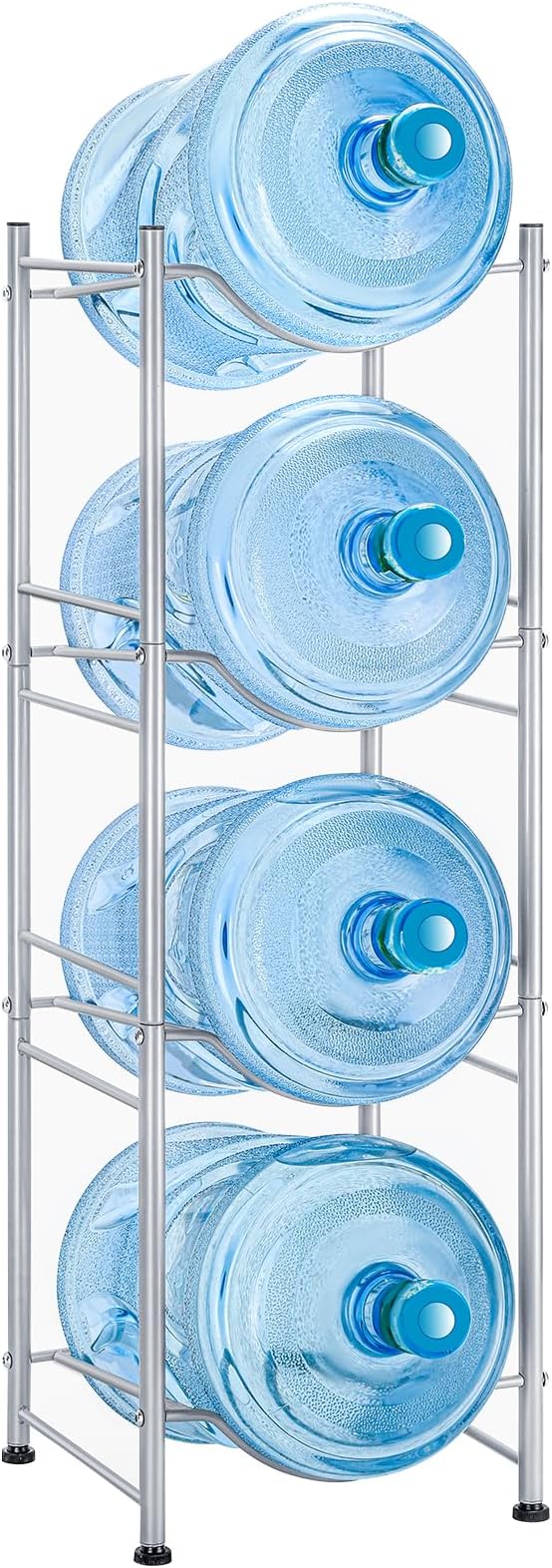 MOOACE 4-Tier Water Jug Rack, 5 Gallon Detachable Water Bottle Holder Organizer by MOOACE