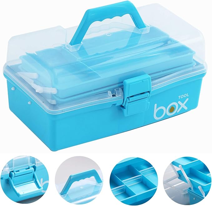12'' Three-Layer Clear Art Box Organizer - Image 2