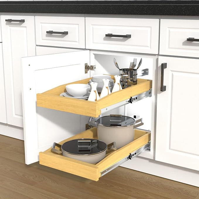 2 Tier Pull Out Cabinet Organizer - Image 8