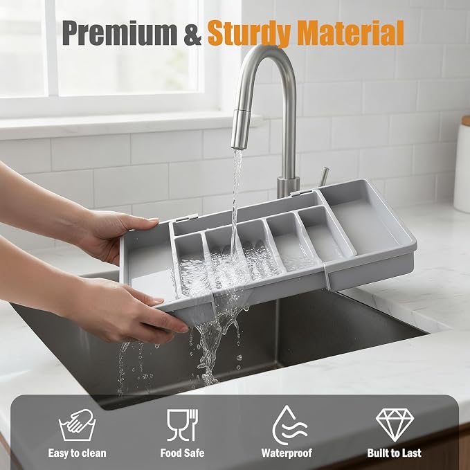 2 PCS Large Expandable Silverware Organizer - Image 6