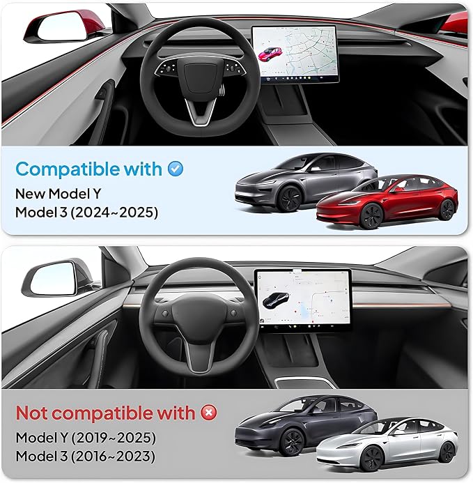 4PCS Upgraded Tesla Model Y Juniper Accessories & Tesla Model 3 Accessories - Image 3