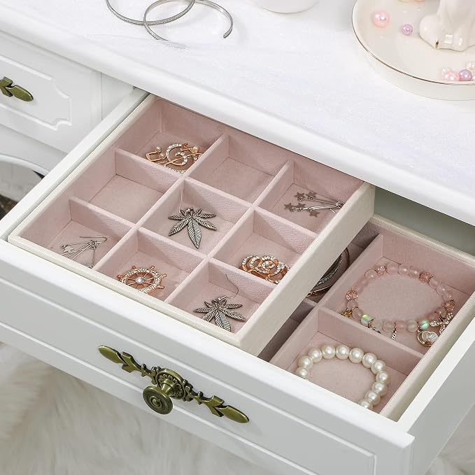 BEWISHOME Jewelry Organizer Trays Stackable Earring Storage Trays - Image 5