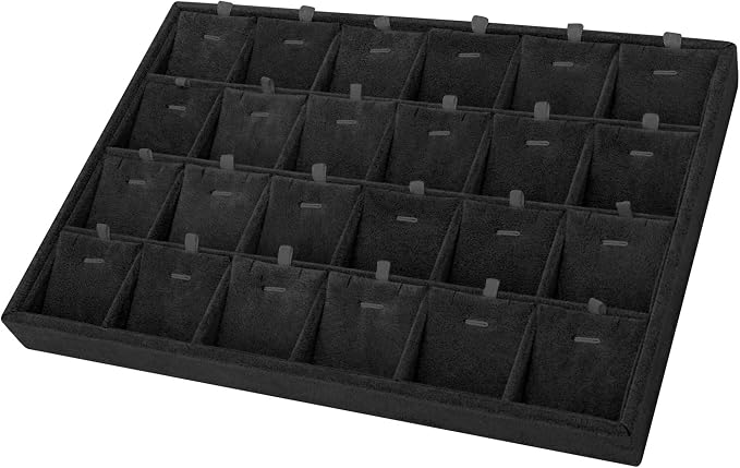 Mornajina 24 Grids Stackable Jewelry Tray Organizer by Mornajina
