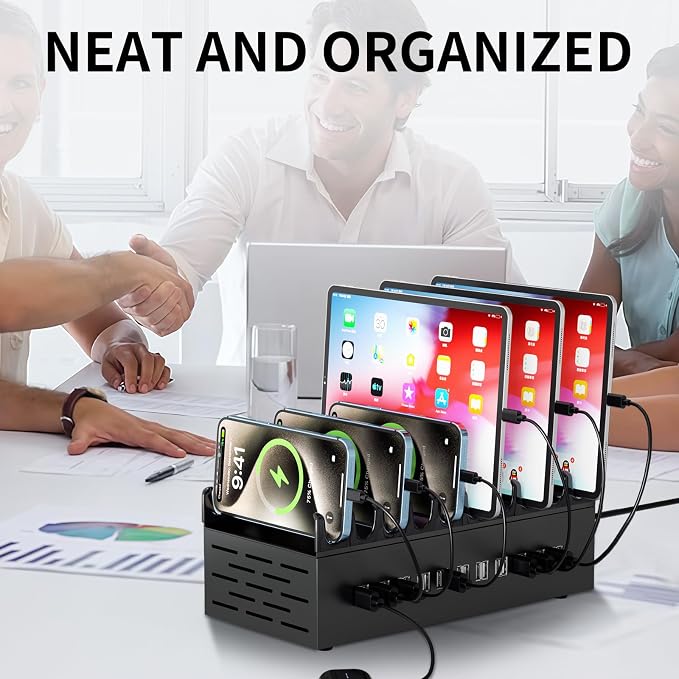 300W USB Charging Station, 22-Port Desktop Fast Charger Station - Image 8