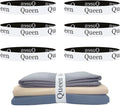 6 Pieces Bed Sheet Organizer Bands, Sheet Organizers and Storage Label Bands by Yermivie