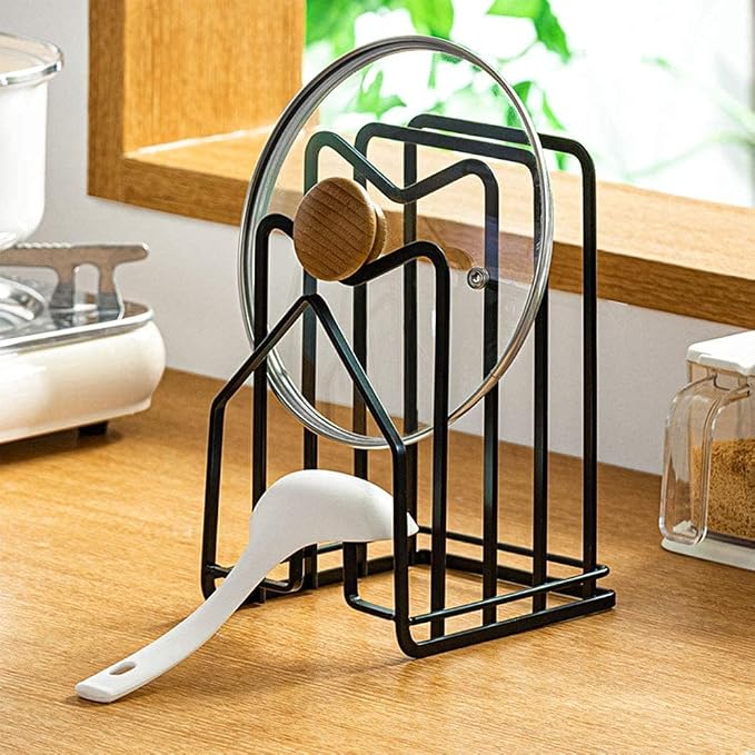 SUNFICON 2 Pack Cutting Board Racks Holders Pot Pan Lids Holders Chopping Board - Image 2