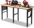 Workbench 72 x 24 Inch Heavy Duty Adjustable Height Work Table by ENJOYWOOD