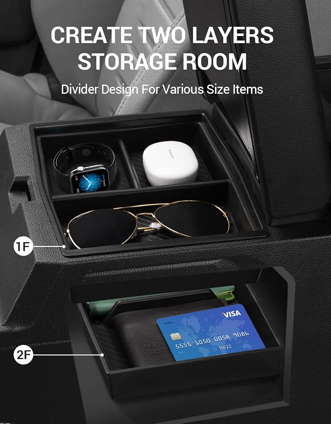 Ecarzo 3PCS Center Console Organizer - Image 3