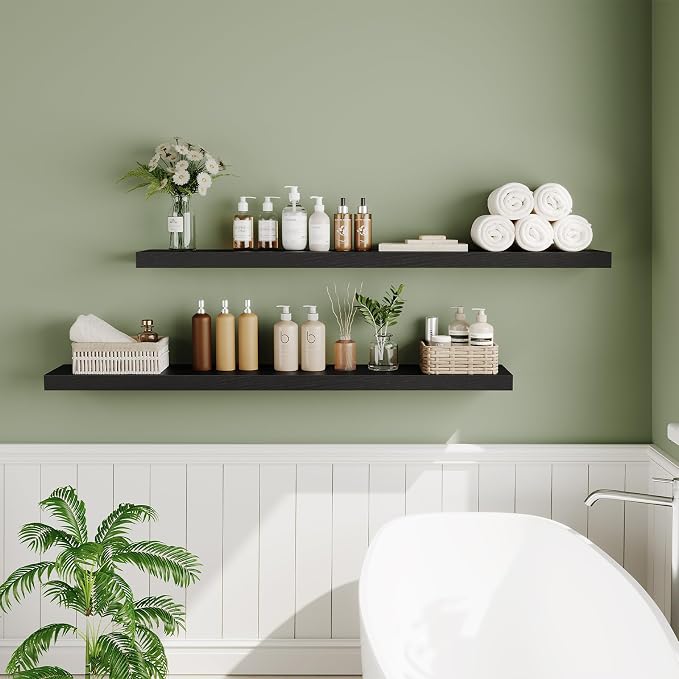 HOOBRO Floating Shelves for Wall, Wall Mounted Shelf Set of 2, for Wall in - Image 7