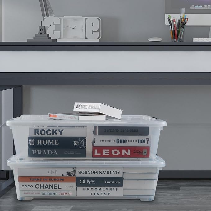 50 Quart Large Plastic Under Bed Storage Box, 3 Packs - Image 7