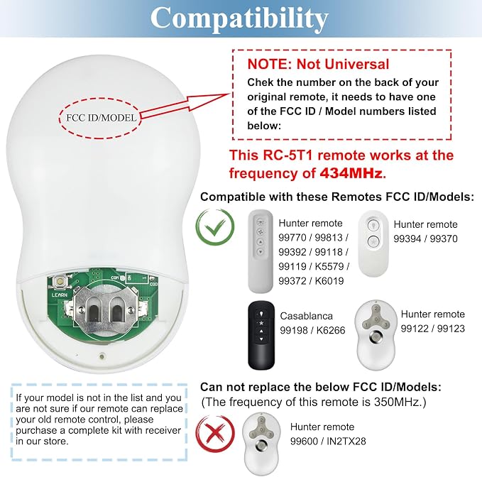 Ceiling Fan Remote Control Replacement - Image 4
