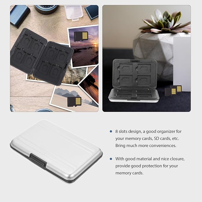 Memory Card Storage Box with Slots Secure Locking Organizer - Image 9