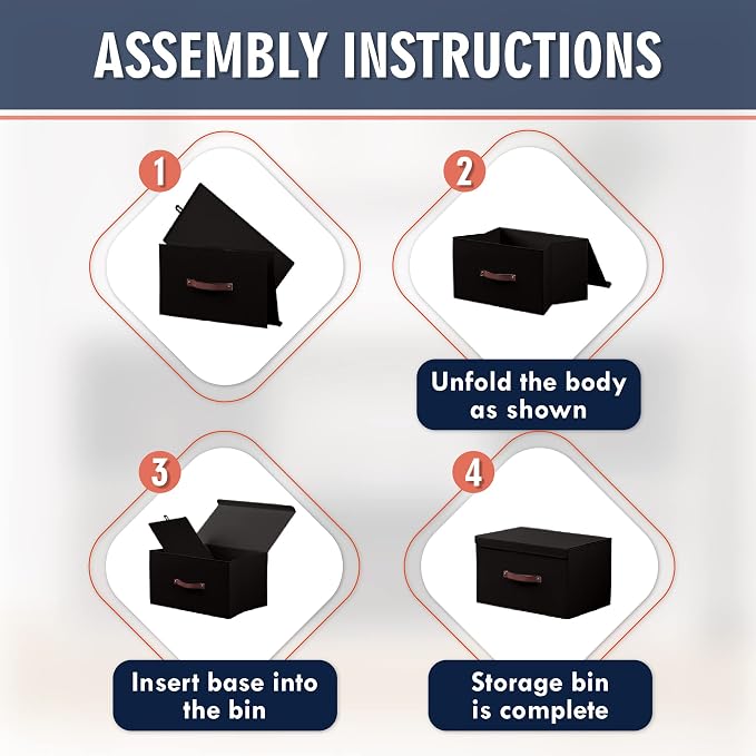 Ornavo Home 6 Pack Collapsible Storage Bins - Image 7