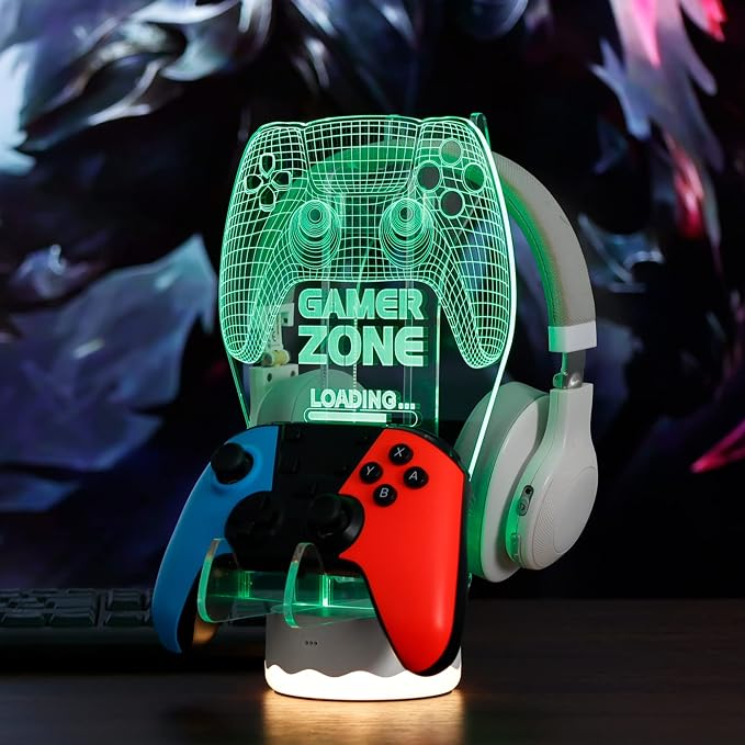 YuanDian Light up Headphone Controller Holder, 16 Colors 3D LED Lights Gamepad by YuanDian