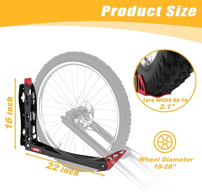 TORACK BIKEPAL Space Saving Wall Mounted Swivel Bike Racks, Vertical Bike Wall - Image 7