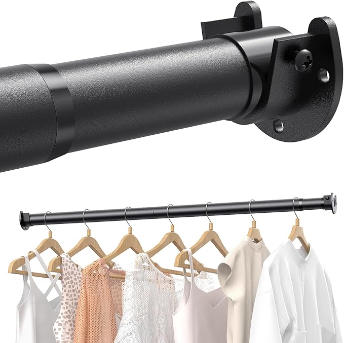 3 PACK Closet Rods for Hanging Clothes, 17 to 54 Inches Stepless Adjustable by Supforce