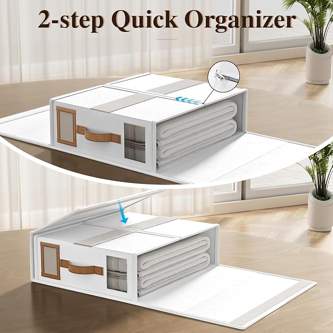 1 Pack Bed Sheet Organizers And Storage, Foldable Sheets Organizer - Image 5