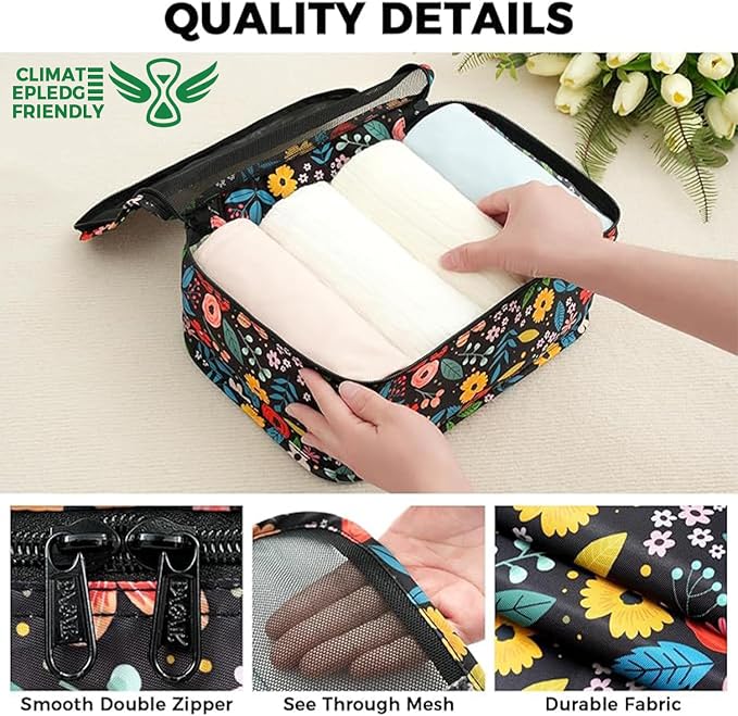 BAGAIL 9 Set Packing Cubes Luggage Packing Organizers - Image 6