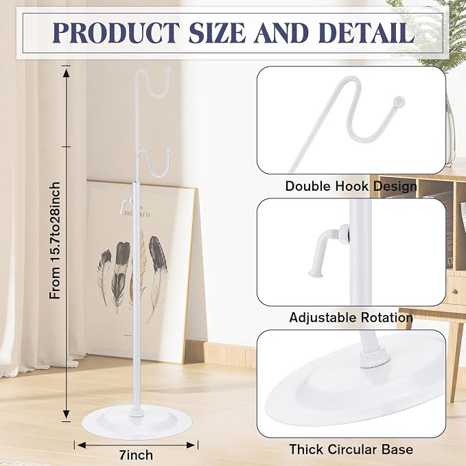 Therwen 6 Pcs Bag Display Stands Purse Display Stand Adjustable Height Handbag - Image 3