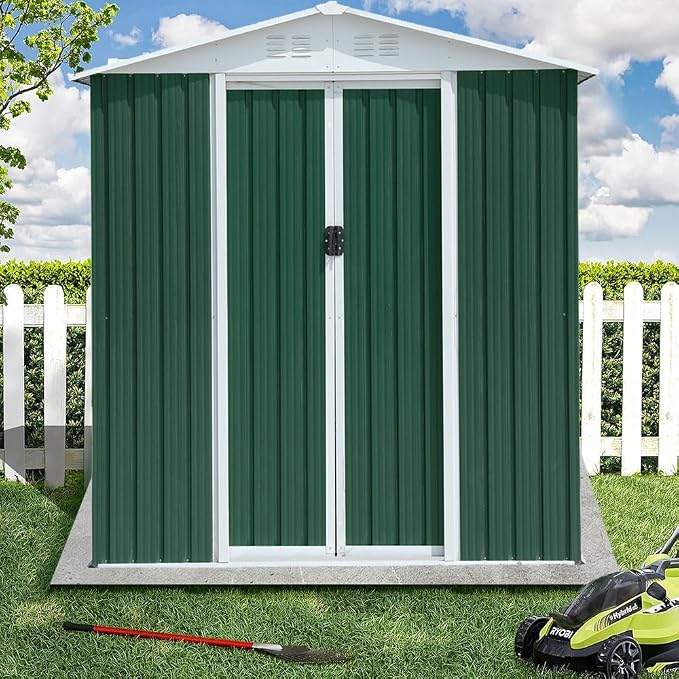 6' x 4' Metal Outdoor Storage Shed, Garden Tool House by Unknown