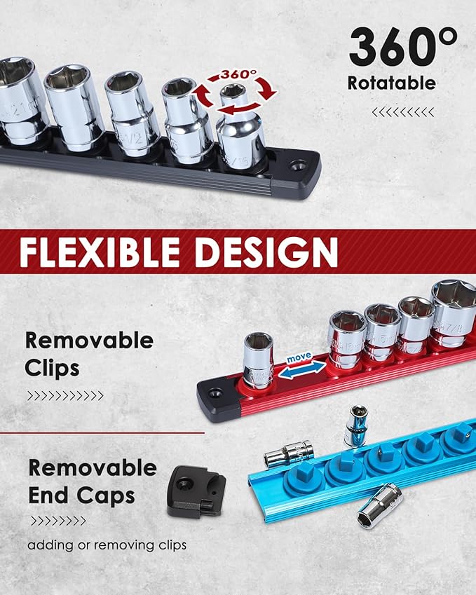 1/2" Magnetic Socket Holder Organizer - Image 5