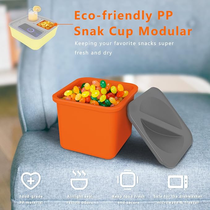Couch Caddy Console, Self Balancing Cup Holder, Drink Snack Caddy, Wireless - Image 4