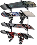 StoreYourBoard Adjustable Snowboard Storage Rack, Wall Mount 4 Board Display by StoreYourBoard