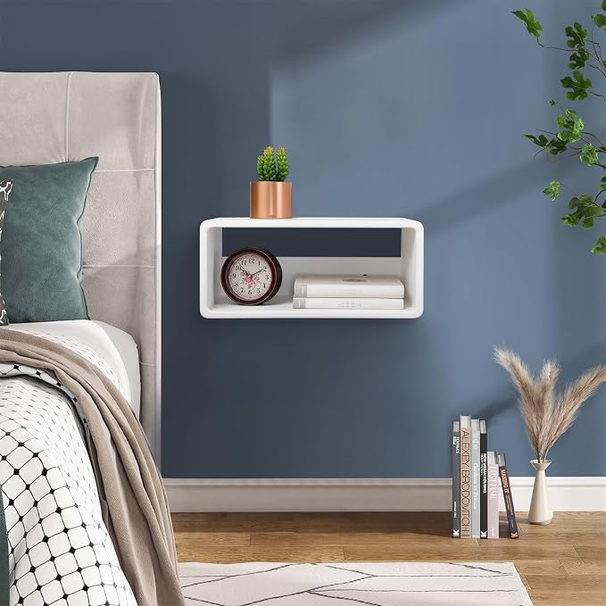 Floating Nightstand Wooden, Bedside Table, Nightstand Shelf, Wall Mounted - Image 4