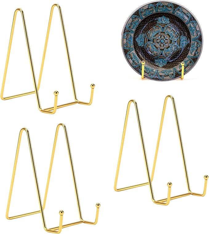 3 Pack 8 Inch Plate Stands for Display, Plate Holder Display Stand, Picture by Kruodop