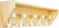 SKOLOO Wall Shelf with Hooks, 24-Inch Coat Rack Wall Mount with Shelf Organizer by SKOLOO