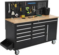 Rolling Tool Chest, 61 in Garage 10 Drawers Workbench Storage Tool Cabinet by Garvee
