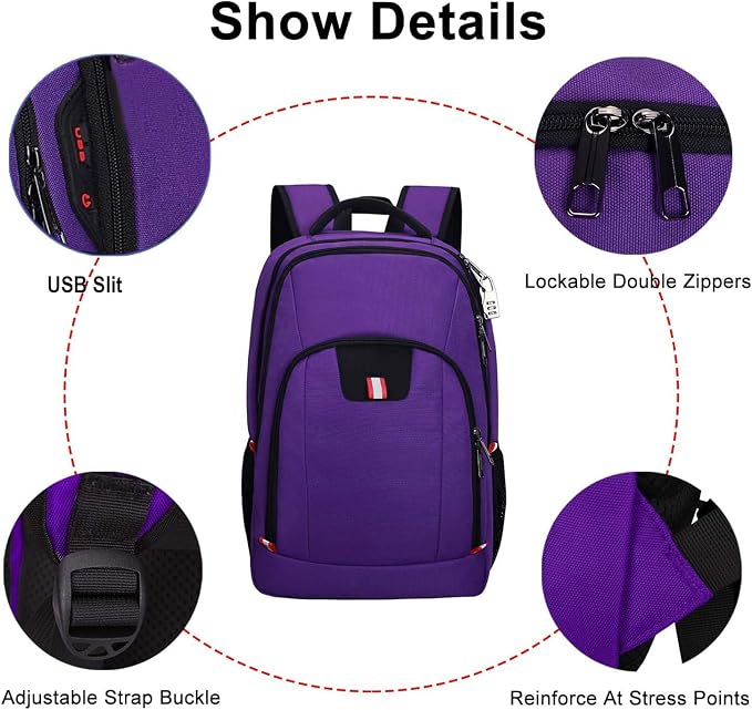 Della Gao Travel Laptop Backpack, Small Backpack - Image 4