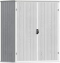 Patiowell Outdoor Storage Shed 5x3 FT, Plastic Garden Organizer Cabinet by Patiowell