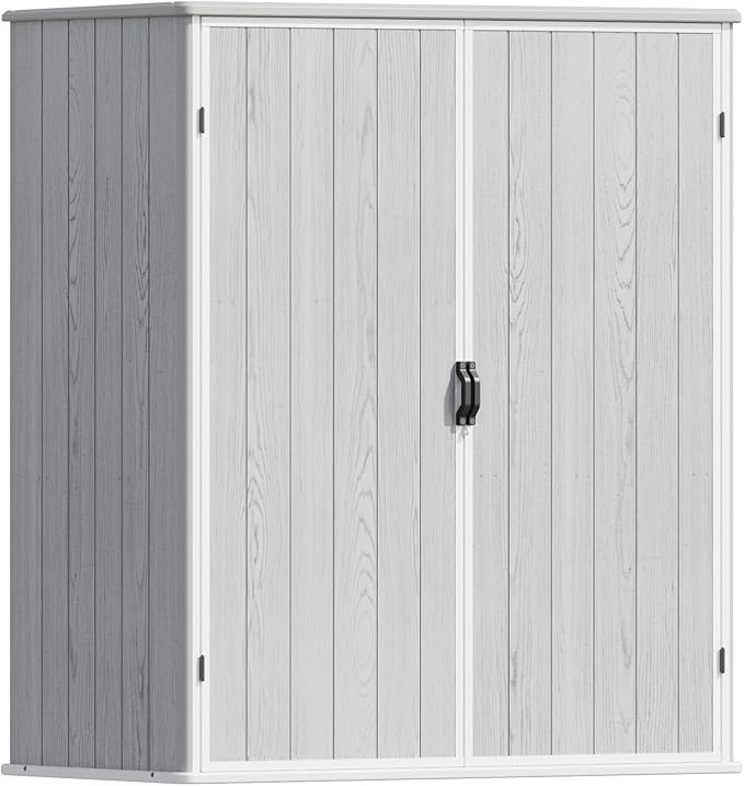 Patiowell Outdoor Storage Shed 5x3 FT, Plastic Garden Organizer Cabinet by Patiowell