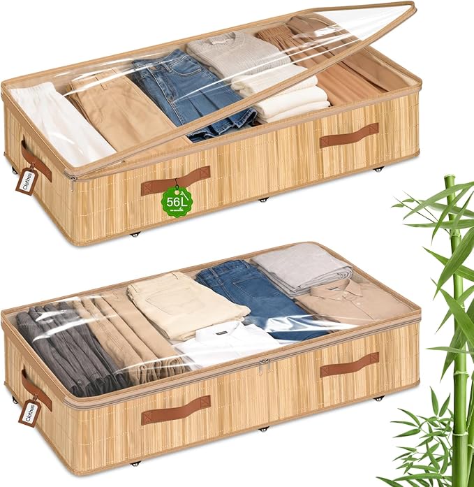Livole Bamboo Under Bed Storage by Livole