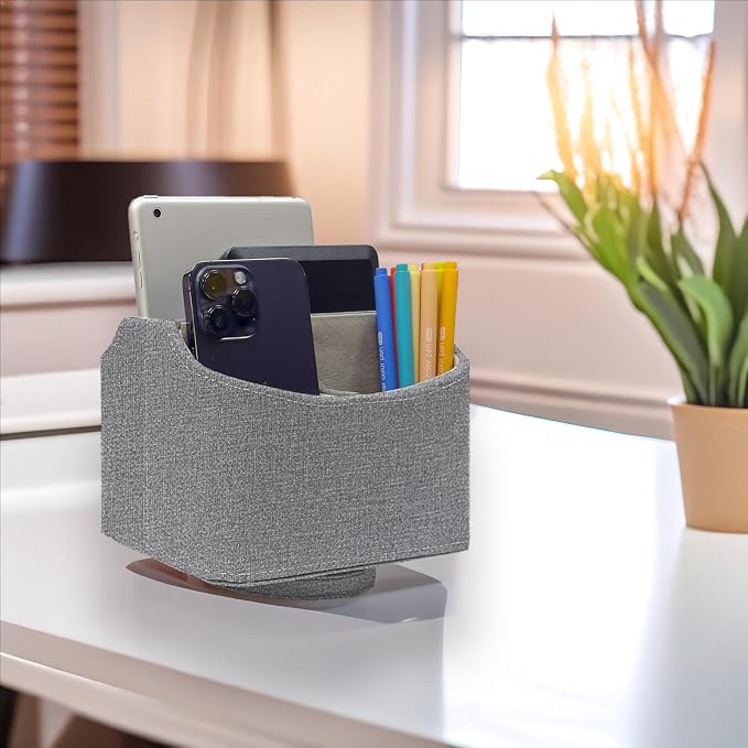 UnionBasic Rotating Desk Organizer, 360 Degree Desk Spinning Caddy, Desktop TV - Image 4