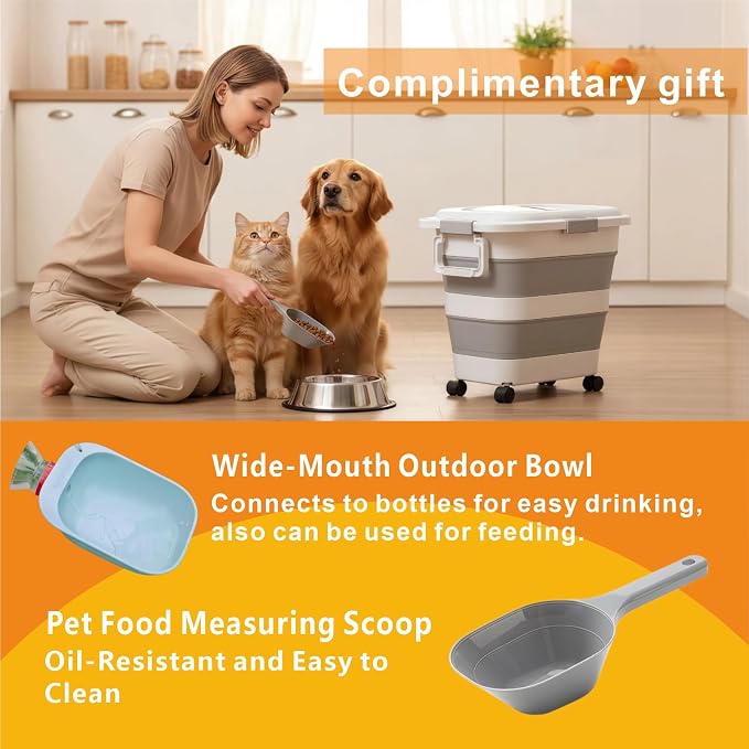 25–28 Lbs Airtight Collapsible Dog Food Storage Container - Image 6
