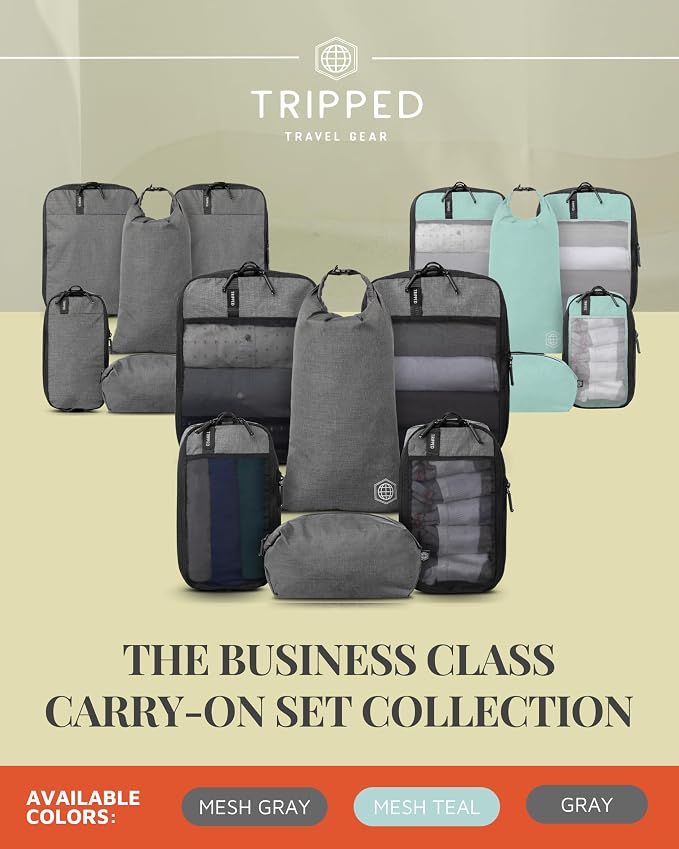 Compression Packing Cubes for Travel by TRIPPED – 6-Piece Premium Set - Image 8