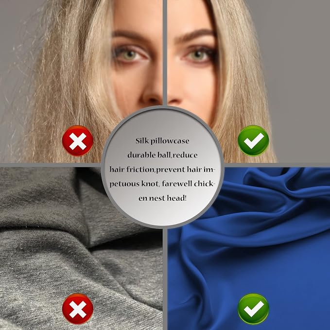 Silk Pillowcase for Hair and Skin, Breathable and Sliky 100% Queen Silk Pillow - Image 5