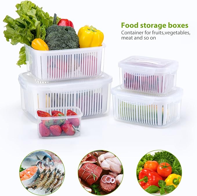LUXEAR Larger Fruit Vegetable Produce Storage Saver Containers - Image 7