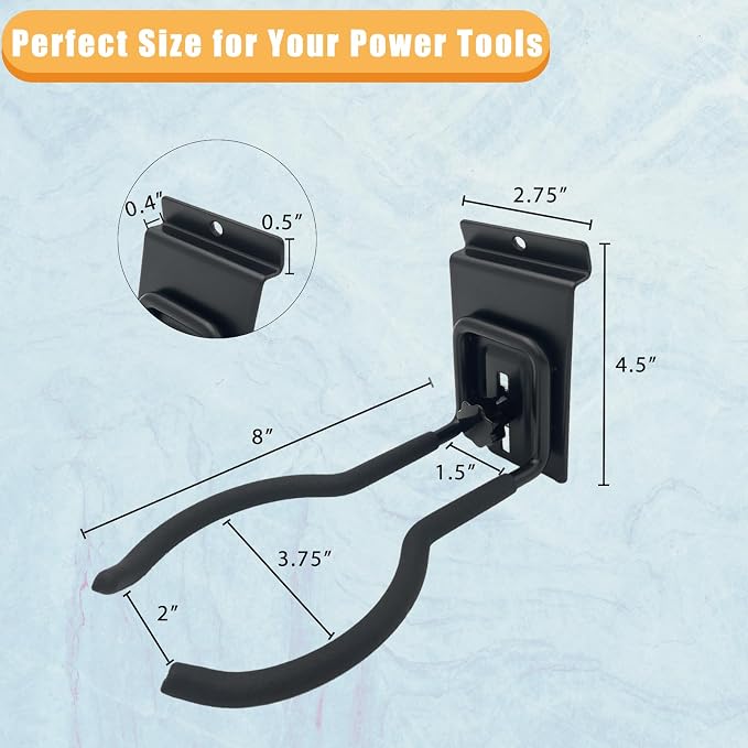 Adjustable Slatwall Hooks, Lockable Slatwall Weedeater & String Trimmer Hanger - Image 6