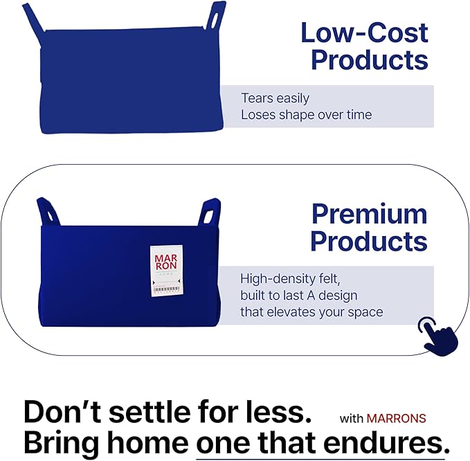Collapsible Felt BLACK Storage Bin Medium 11"x7.1"x7.1" – Foldable Basket - Image 3