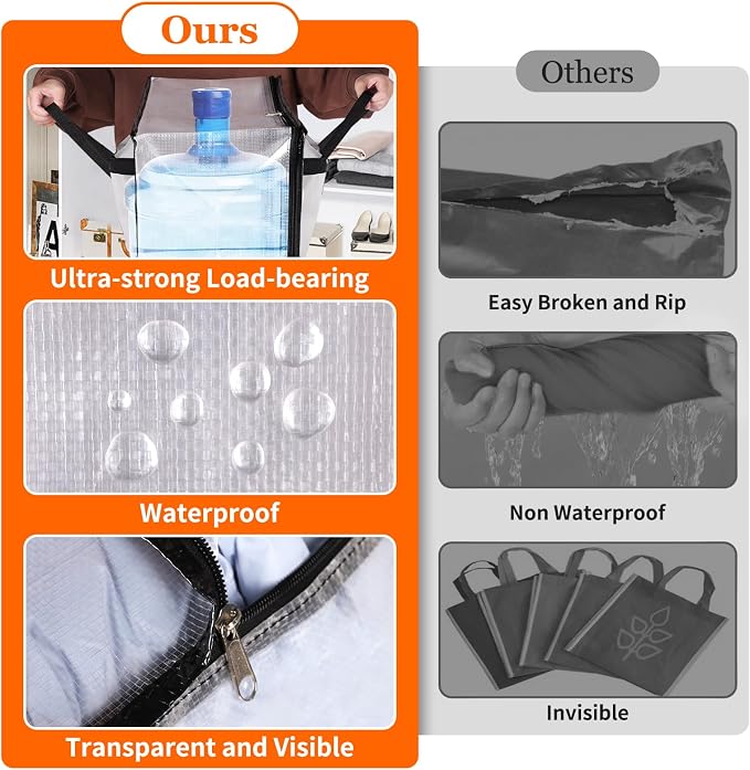 4 Pack Clear Storage Bags for Comforter, Clothes & Bedding, Plastic Blanket - Image 5