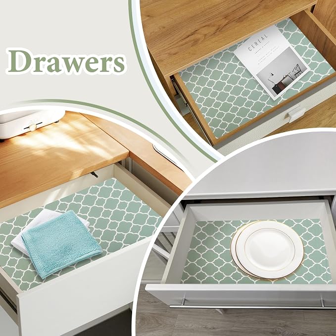 Shelf Liners for Kitchen Cabinets Non Adhesive Drawer Liner 17.5in x 20FT Light - Image 5