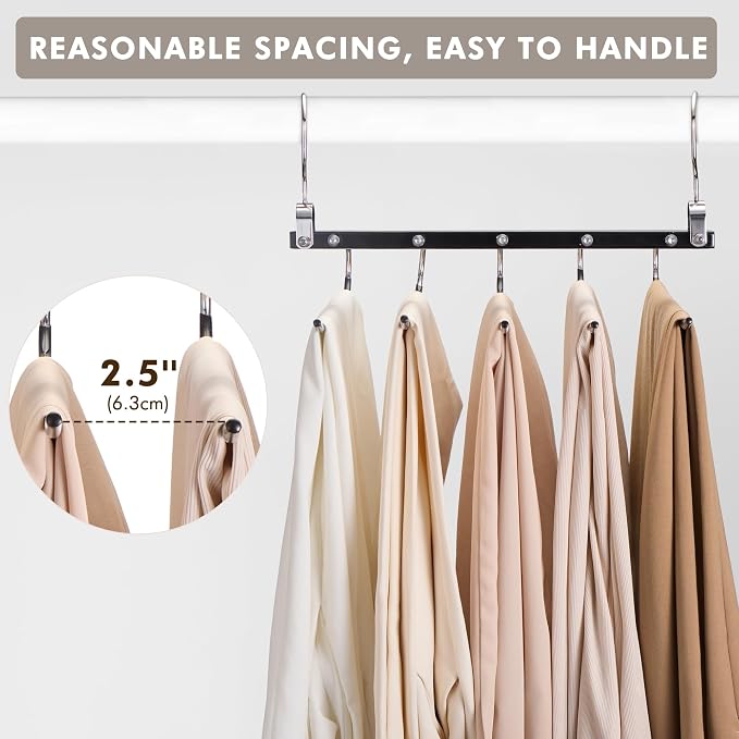 HOUSE DAY Pants Hangers Space Saving, Wood Jean Hangers - Image 6