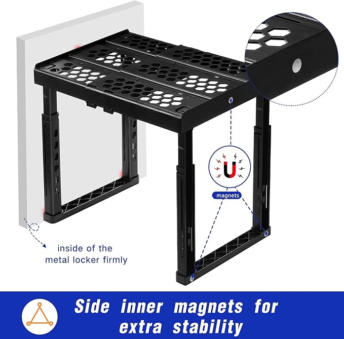 Locker Organizer Shelf， Adjustable Width and Height, Ideal Locker Shelf - Image 6