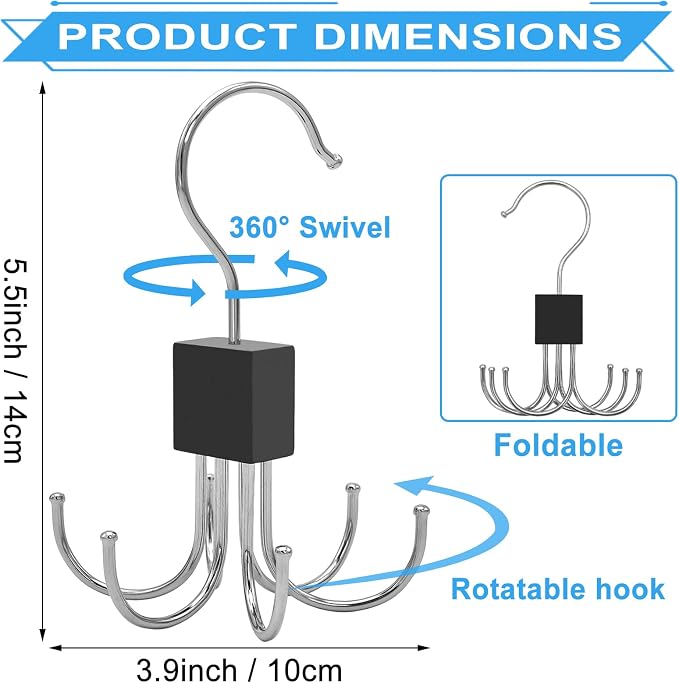 4pcs Rotatable Tank Top Hanger, Scarf Hanger - Image 2